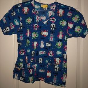 Penguin scrub top